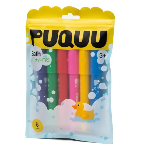 Kredki do wanny PUQUU - 6 kolorów do malowania w wodzie 3+