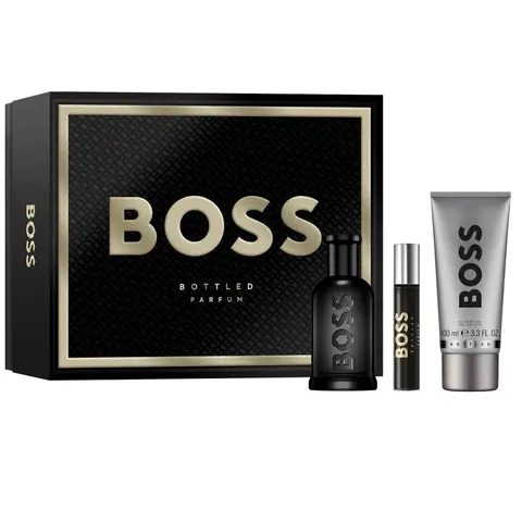 Hugo Boss Bottled zestaw perfumy spray 100ml + żel pod prysznic 100ml + perfumy spray 10ml