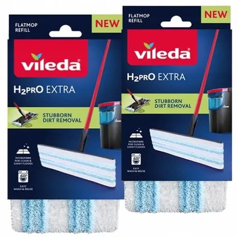 VILEDA H2PRO Wkład od mopa PŁASKI, pakiet 2 szt