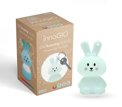 Silikonowy świecący breloczek króliczek GIOkeyrings Rabbit GIO-152 | InnoGIO