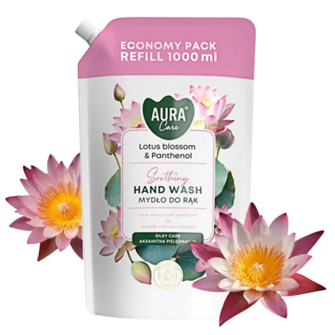 Mydło do rąk uzupełniające 1000 ml Kwiat lotosu i Pantenol AHW-002-007 Aura Care