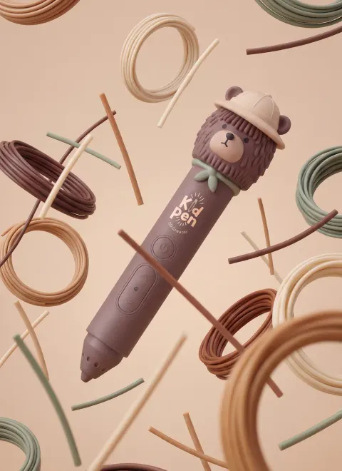 Długopis 3D dla dzieci KidPen Creator Miś Brązowy 4 lata+ Kidinex