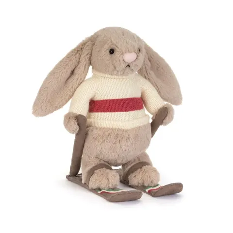 Króliczek Beżowy na Nartach 20 cm 0 m+ Jellycat BAS3BSK