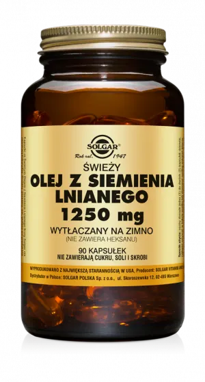 SOLGAR Olej Z Siemienia Lnianego - 90 Kapsułek