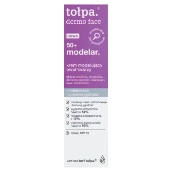 TOŁPA Dermo Face Modelar Krem Modelujący Owal Twarzy, Dzień SPF 15 - 40 ml