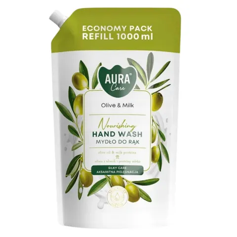 Mydło do rąk uzupełniające 1000 ml Oliwka i Mleko AHW-002-005 Aura Care