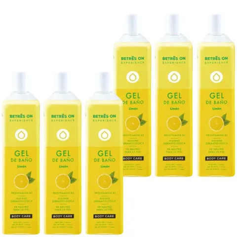BETRES ON Żel pod prysznic CYTRYNOWY 750 ml, pakiet 6 szt.