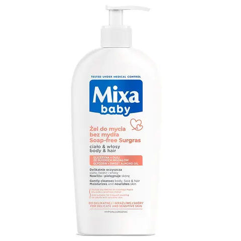 MIXA Baby łagodny szampon i płyn do kąpieli 2w1 400ml