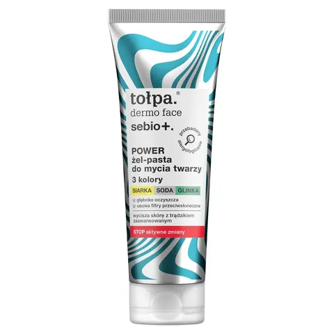 TOŁPA Dermo Face Sebio+ power żel-pasta do mycia twarzy 3 kolory - 100ml