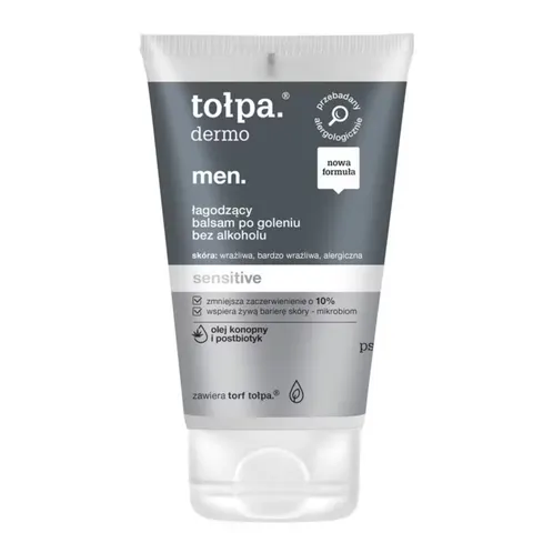 TOŁPA DERMO MEN sensitive łagodzący balsam po goleniu bez alkoholu - 100ml