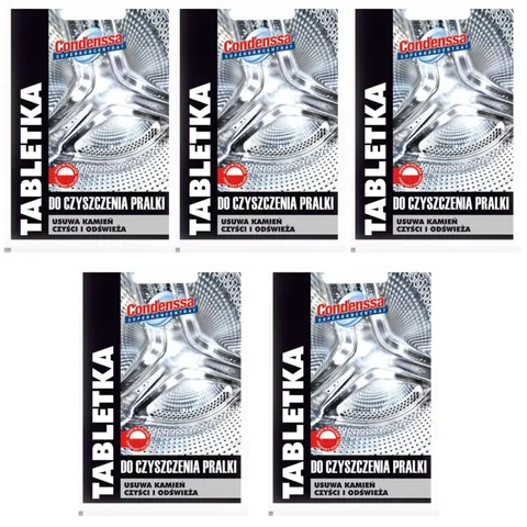 CONDENSSA Tabletka do czyszczenia pralki 40 g, pakiet 5 szt.