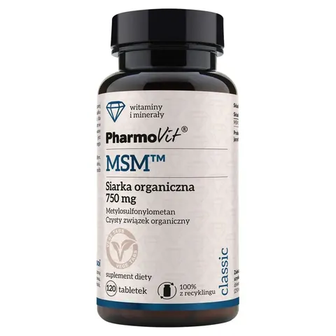 Pharmovit MSM™ Siarka Organiczna 750 mg suplement diety 120 tabletek