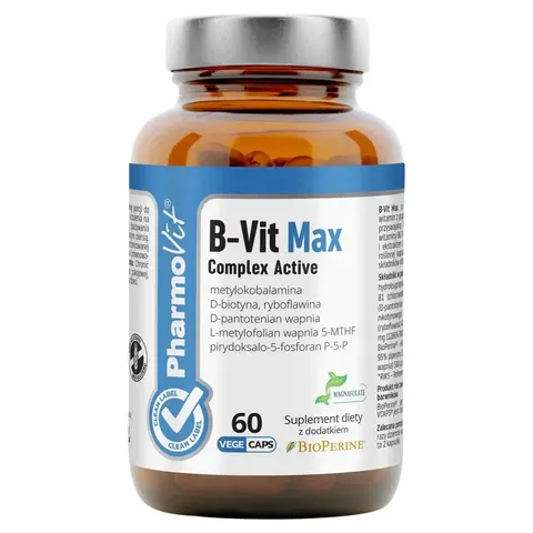 Pharmovit B-Vit Max Complex Active suplement diety 60 kapsułek