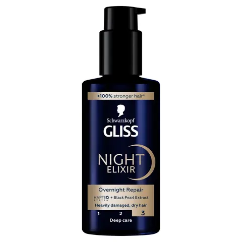 Gliss Night Elixir Overnight Repair kuracja do włosów mocno zniszczonych i suchych 100ml