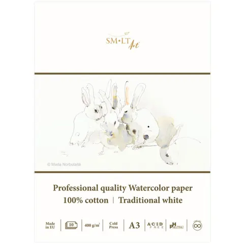 SMLTArt PRO Watercolor A3 400g 10ark 3AS-10(400)/PRO/FSC 100% bawełny