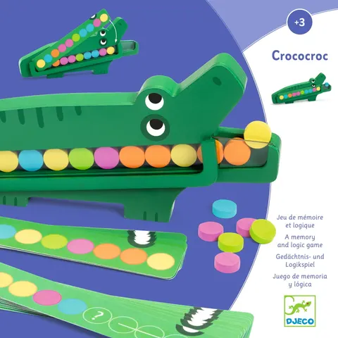 Gra drewniana edukacyjna KROKODYL. Djeco