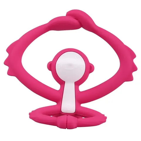 Gryzak Zabawka Małpka, dark pink, Mombella