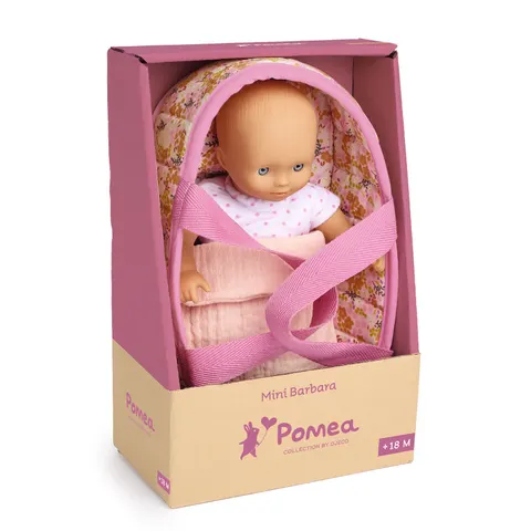 Lalka MINI BARBARA w materiałowym koszu. Djeco