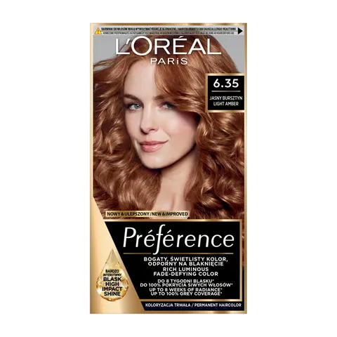 LOREAL PREFERENCE FARBA KOLORYZUJĄCA A3/6.35 HAVANE. KOLOR BRĄZ.