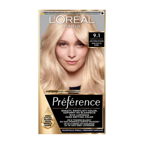LOREAL PREFERENCE FARBA KOLORYZUJĄCA Z /9.1 VIKING