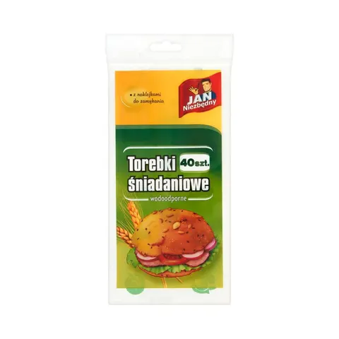 JAN N Torebki śniadaniowe papier. 40sz