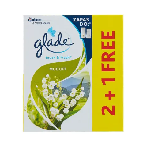 GLADE TOUCH&FRESH ODŚWIEŻACZ ZAPAS.2+1 KONWALIA 3x10ML