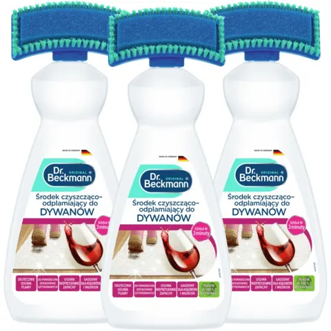 DR BECKMANN Płyn czyszcząco-odplamiający DO DYWANÓW 650 ml, pakiet 3 szt.