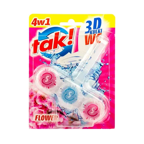 TAK KULKI DO WC 3D 40G FLOWER