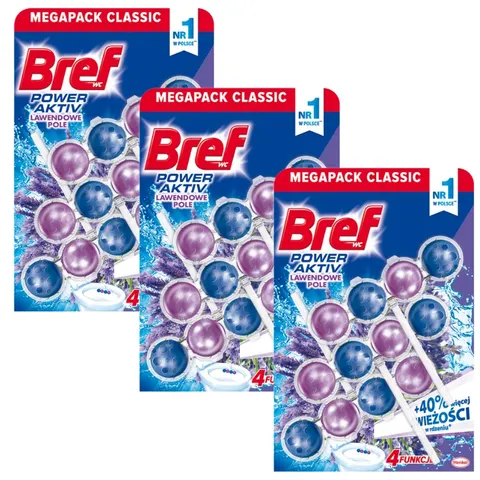 BREF WC Power Activ Lawenda zawieszka do muszli 3x50g