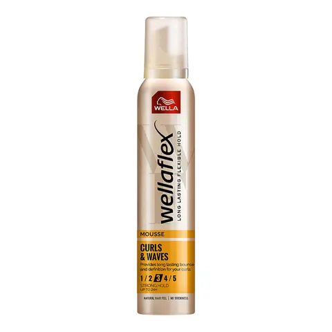 WELLAFLEX PIANKA DO WŁOSÓW 200ML CURLS & WAVES STRONG HOLD 3