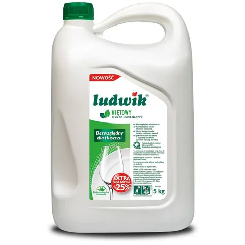 LUDWIK Płyn do mycia naczyń miętowy, 5 kg