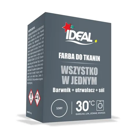 IDEAL FARBA DO TKANIN MINI ALL IN ONE SZARA