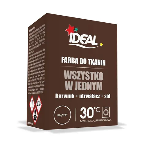 IDEAL FARBA DO TKANIN MINI ALL IN ONE BRĄZOWA