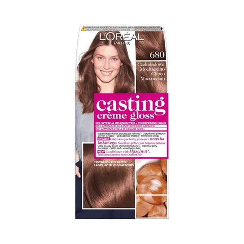 LOREAL CASTING FARBA KOLORYZUJĄCA 680 CHOCO MOCCACCINO. KOLOR CZEKOLADOWY BRĄZ.