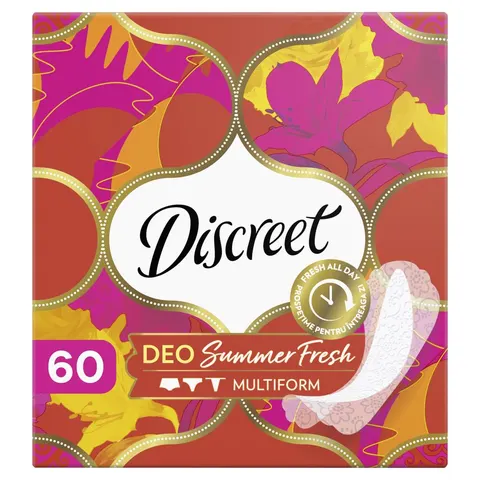 DISCREET WKŁADKI HIGIENICZNE DEO SUMMER FRESH 60 SZT.