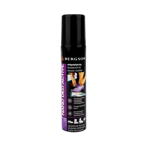 BERGSON NANO DEO ACTIVE ANTYSEPTYCZNY DEZODORANT SPRAY DO OBUWIA I KASKÓW 75ML