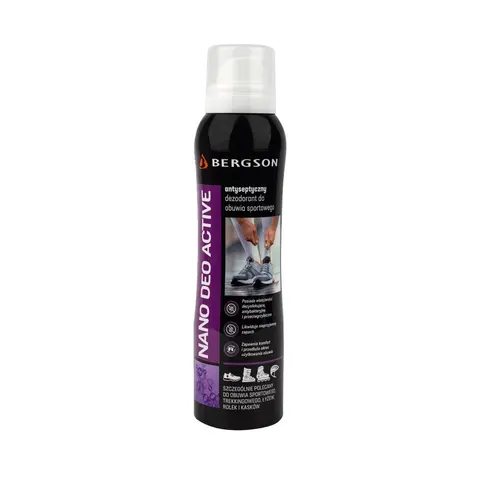 BERGSON NANO DEO ACTIVE ANTYSEPTYCZNY DEZODORANT SPRAY DO OBUWIA SPORTOWEGO 150ML