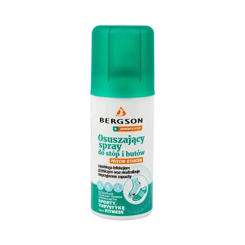 BERGSON SPRAY DO STÓP I OBUWIA 100ML OSUSZAJĄCY PRZECIW OTARCIOM