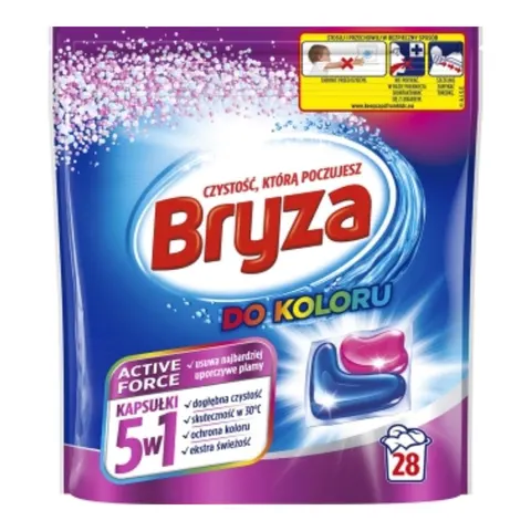 BRYZA 5W1 KAPSUŁKI DO PRANIA 28 SZT. KOLOR ACTIVE FORCE