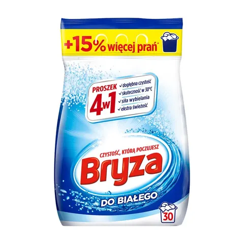 BRYZA 4W1 PROSZEK DO PRANIA 30P 1.95KG BIAŁE