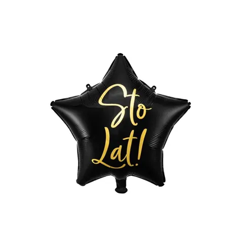 PARTYDECO BALON GWIAZDA CZARNY STO LAT
