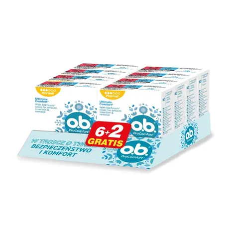 OB PROCOMFORT TAMPONY 8 SZT. 6+2 NORMAL