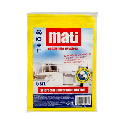 MATI ŚCIERKA 5 SZT. UNIWERSALNA COTTON 45 x 32 cm