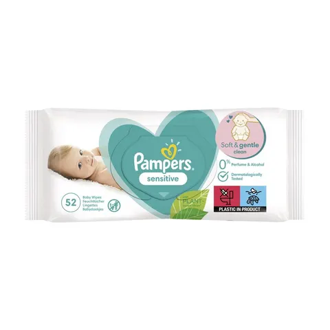 PAMPERS CHUSTECZKI DLA DZIECI ZAPAS 52 SZT. SENSITIVE