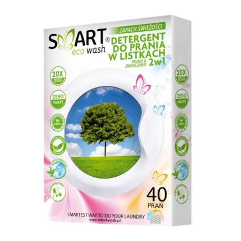 SMART DETERGENT DO PRANIA W LISTKACH 40 SZT. ZAPACH ŚWIEŻOŚCI
