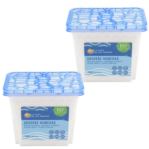 LA CASA DE LOS AROMAS Pochłaniacz wilgoci NEUTRAL 700 ml, pakiet 2 szt.