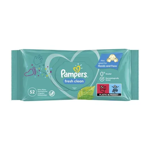 PAMPERS CHUSTECZKI DLA DZIECI ZAPAS 52 SZT. FRESH CLEAN