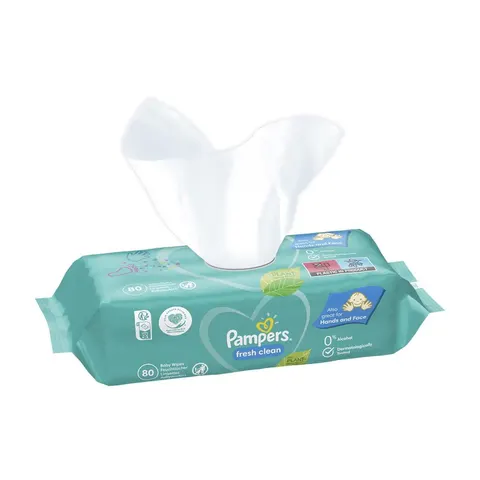 PAMPERS CHUSTECZKI DLA DZIECI ZAPAS 80 SZT. FRESH CLEAN