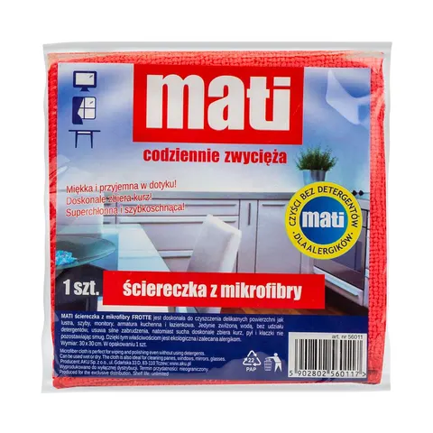 MATI ŚCIERKA MIKROFIBRA 30x30CM