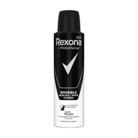 REXONA DEZODORANT MEN SPRAY 150ML INVISIBLE BLACK&WHITE